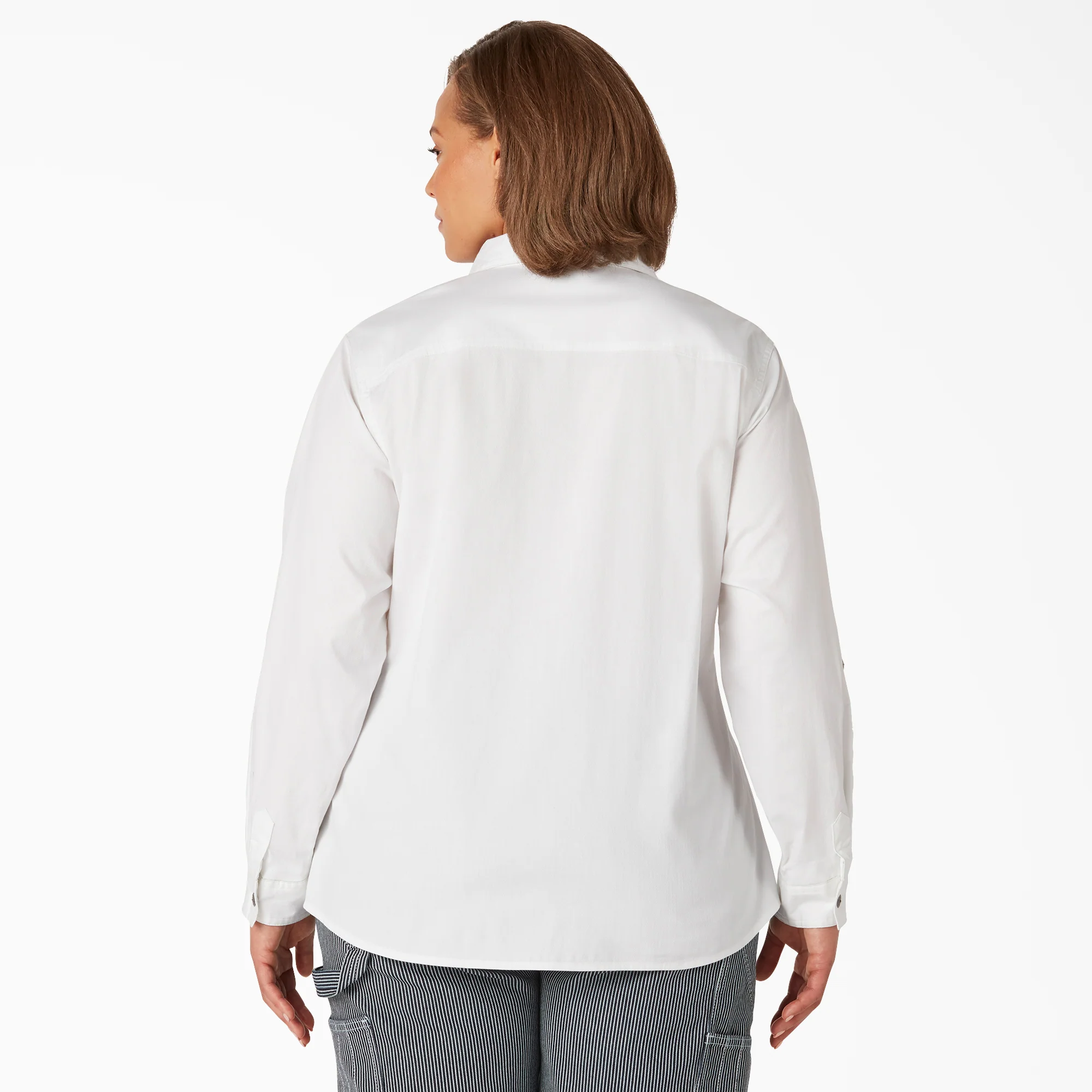 Women’s Plus Long Sleeve Roll-Tab Work Shirt - Image 2