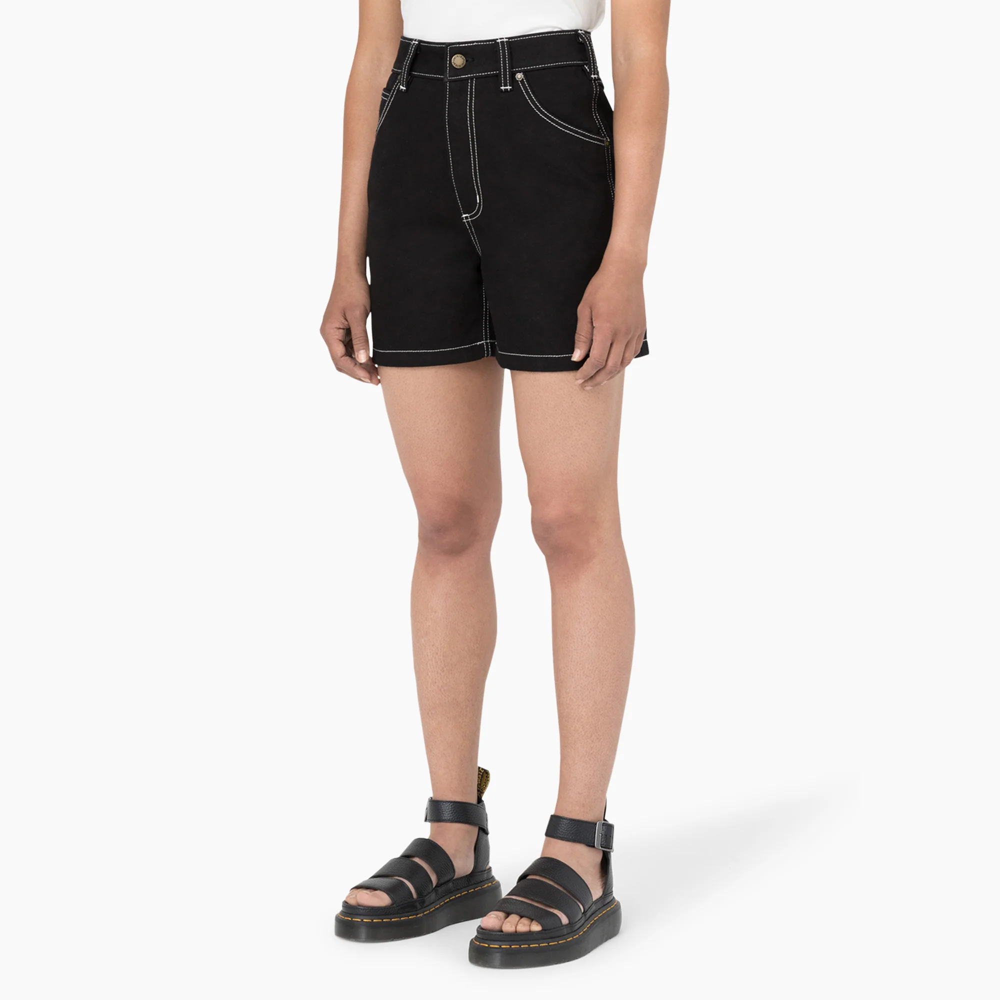 Women's Carpenter Jean Shorts, 5" - Image 3