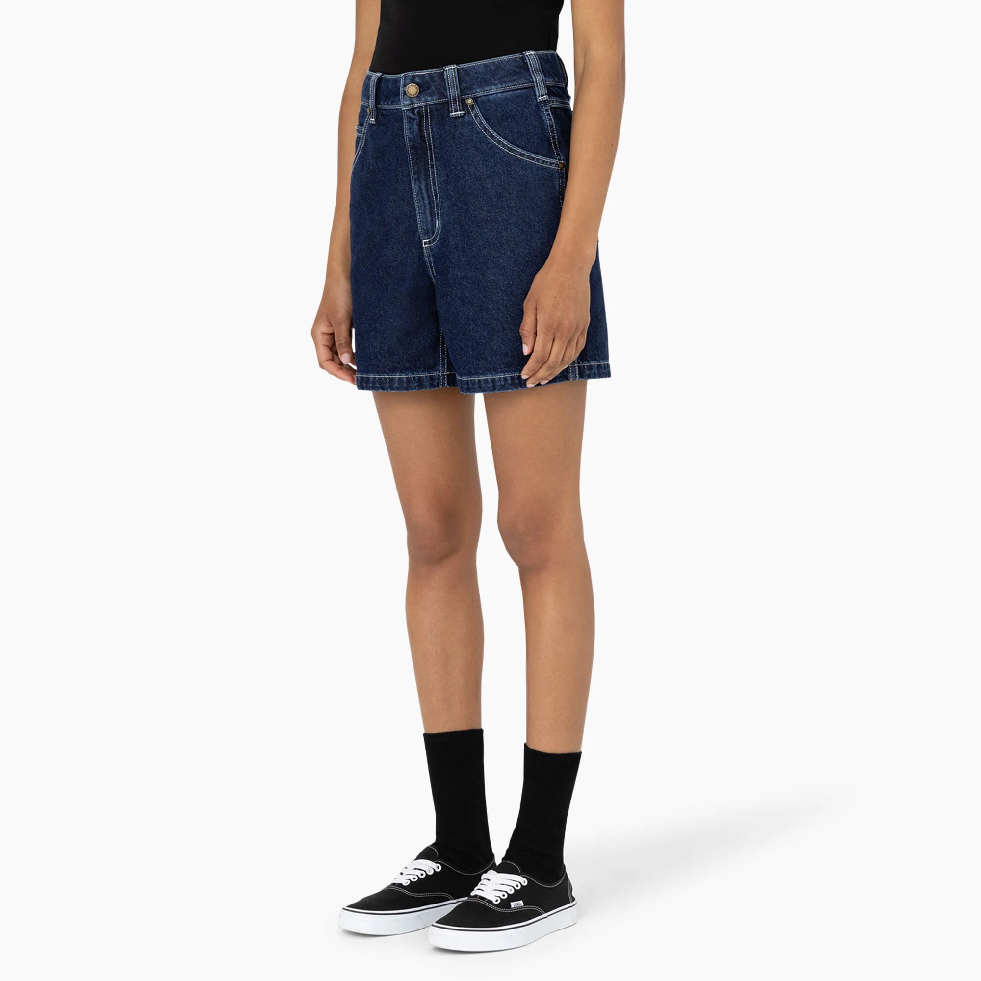 Women's Carpenter Jean Shorts, 5" - Image 3
