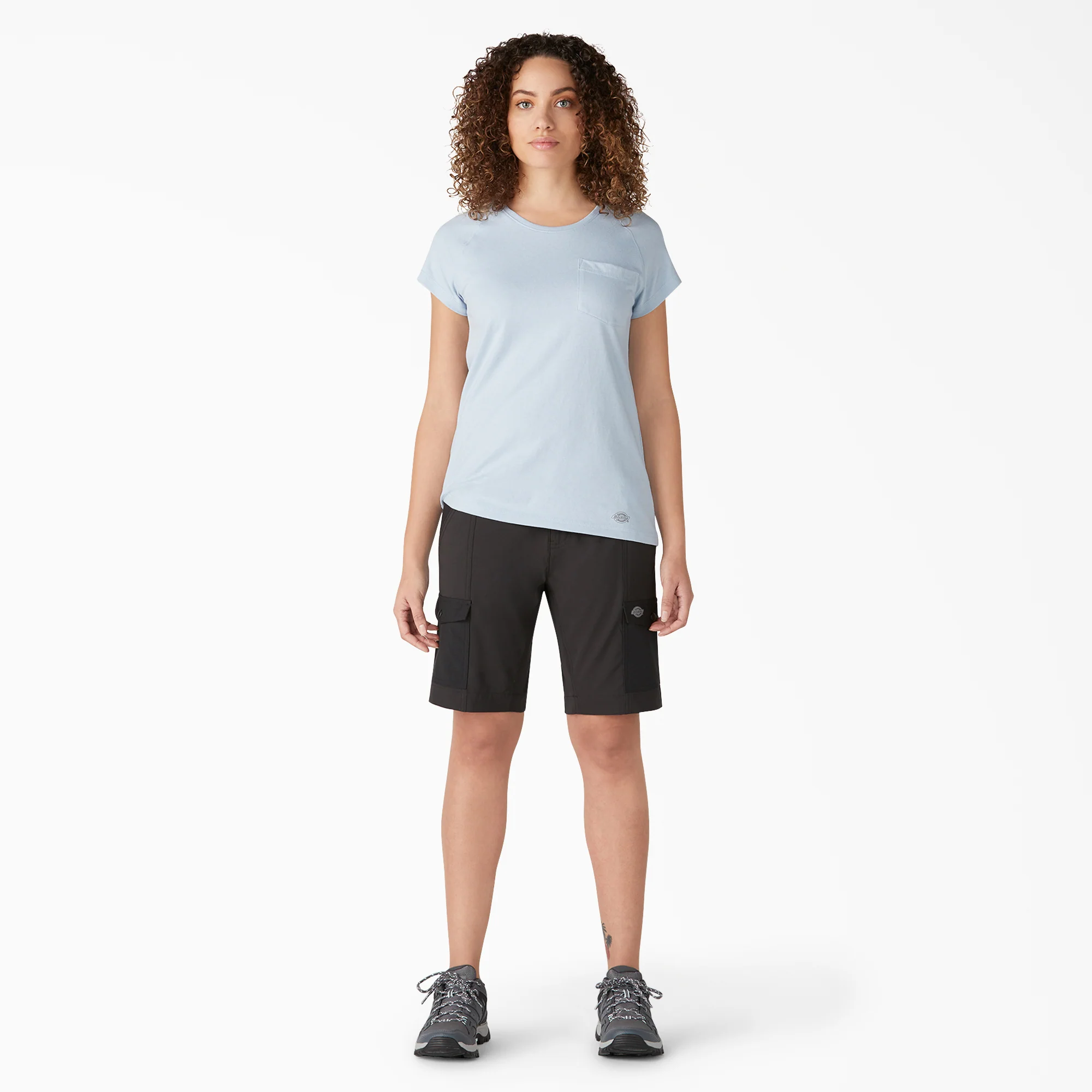 Women's Cooling Slim Fit Cargo Shorts, 10" - Image 4