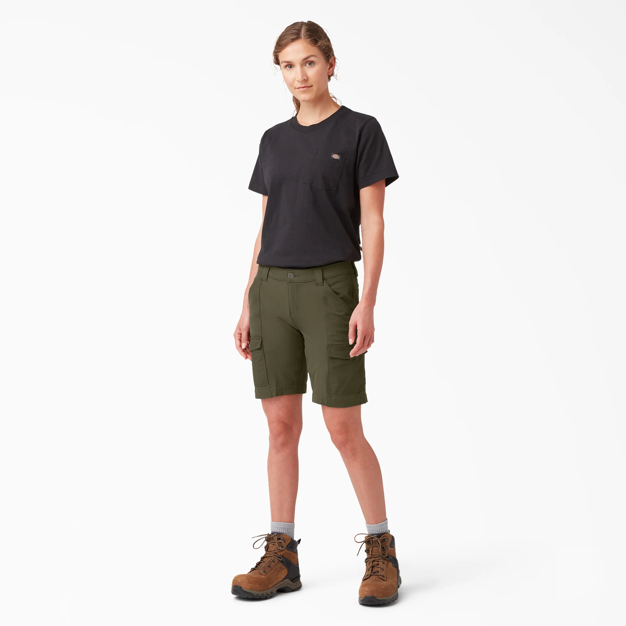 Women's Cooling Slim Fit Cargo Shorts, 10" - Image 4