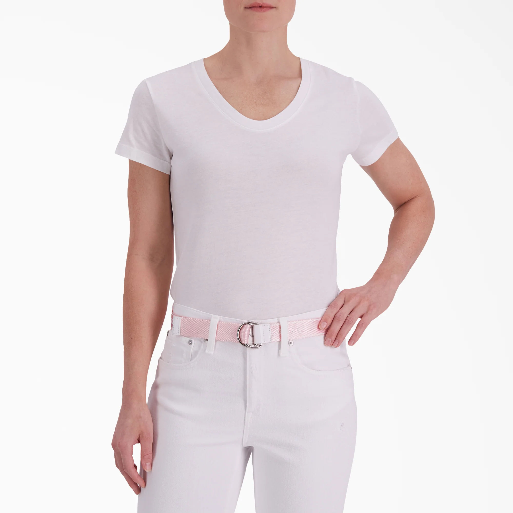 Women's D-Ring Logo Print Web Belt - Image 2