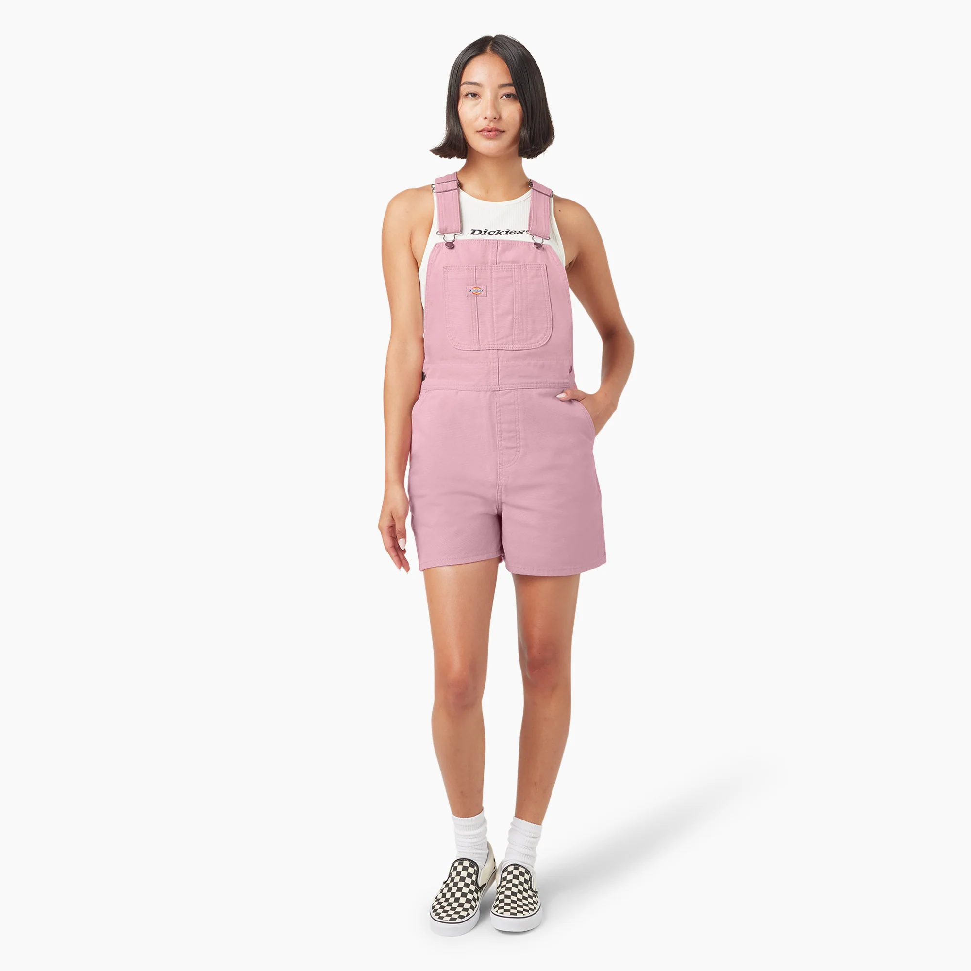 Women's Duck Canvas Bib Shortalls, 4" - Image 4