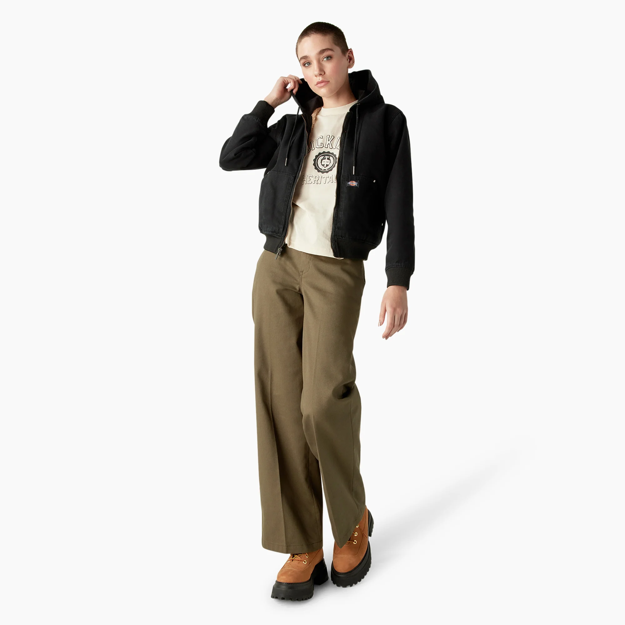 Women's Duck Canvas Fleece Lined Jacket - Image 4