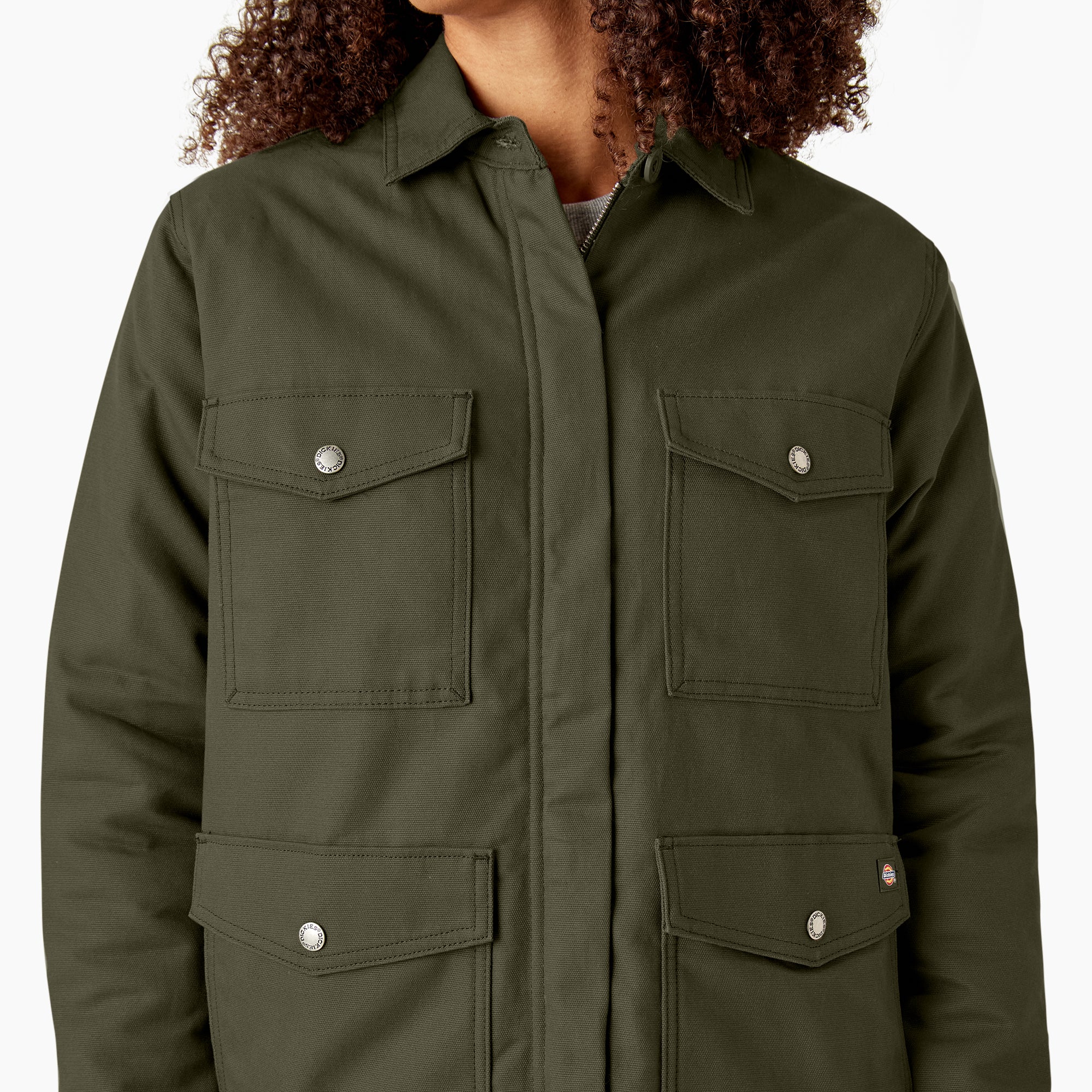 Women's Duck High Pile Fleece Lined Chore Coat - Image 7