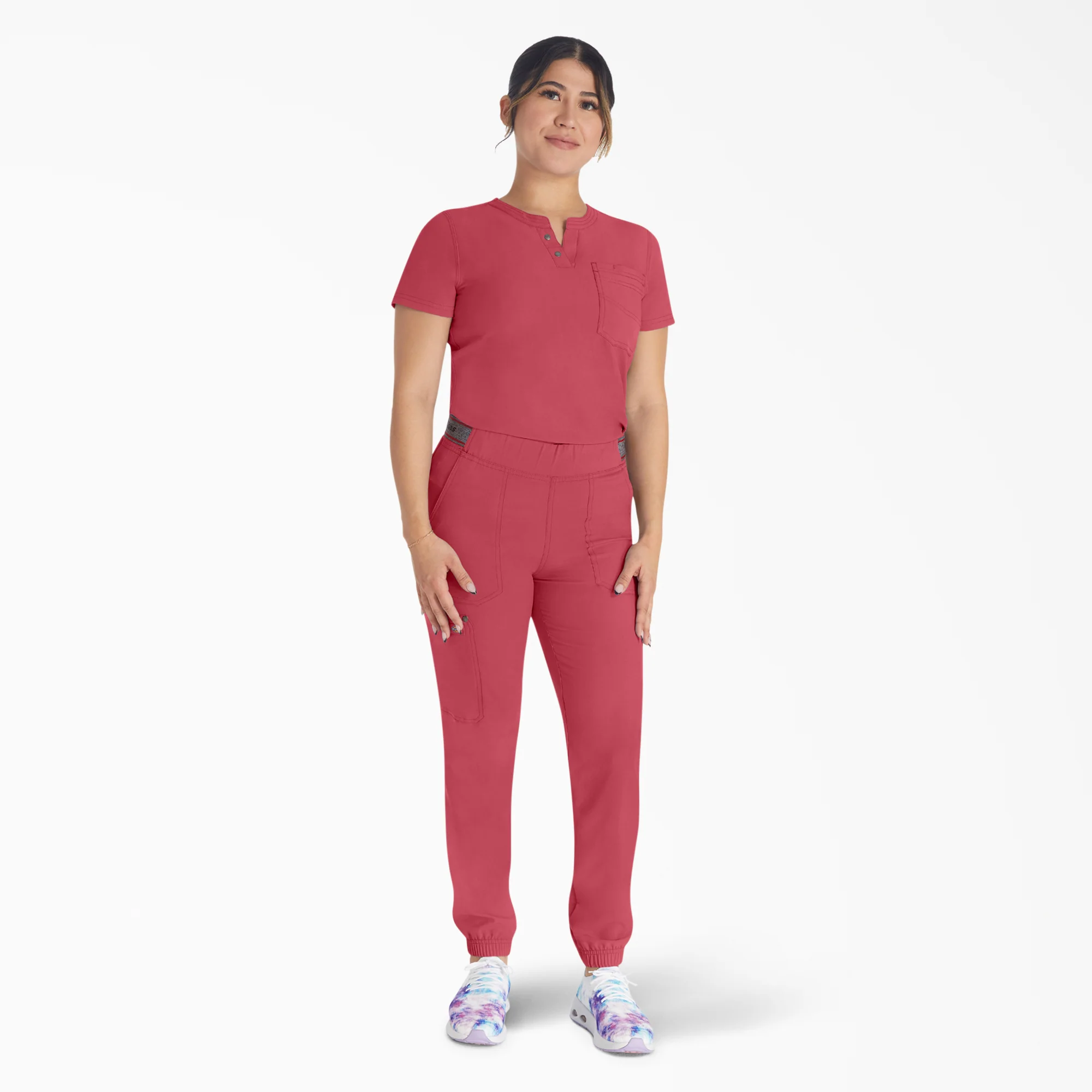 Women's EDS NXT Henley Scrub Top - Image 5