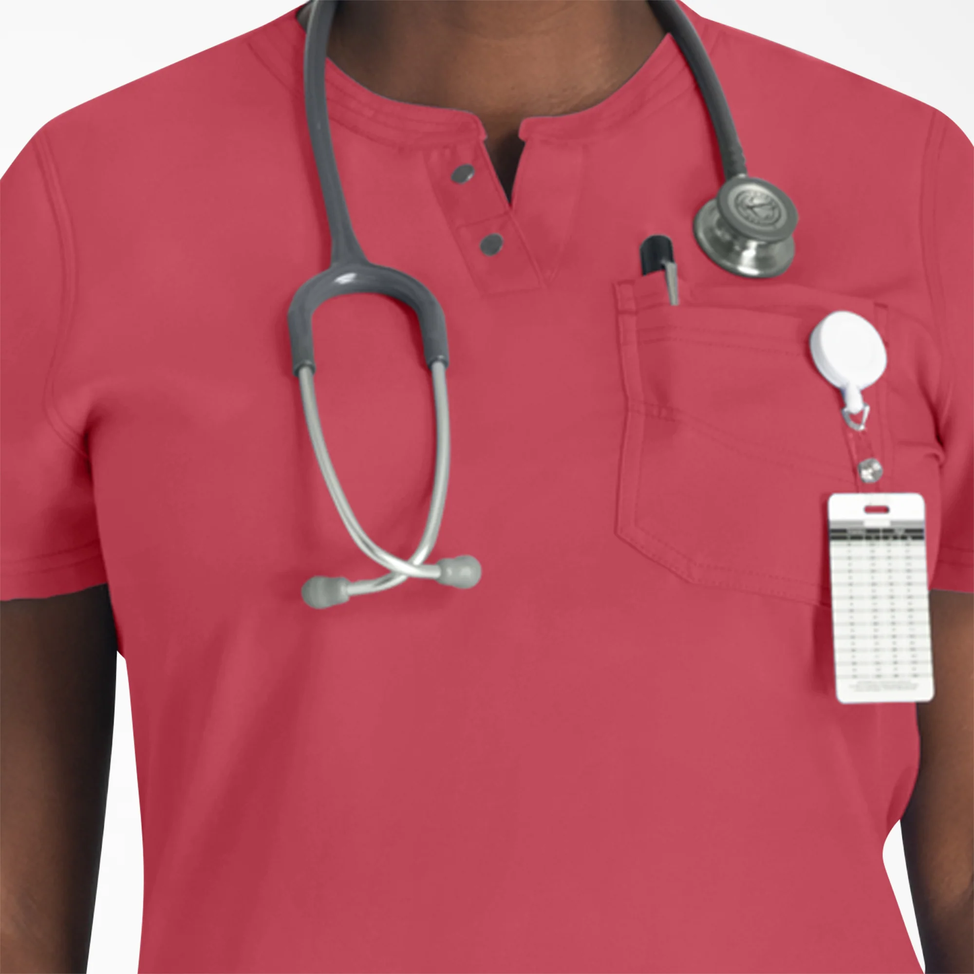 Women's EDS NXT Henley Scrub Top - Image 7
