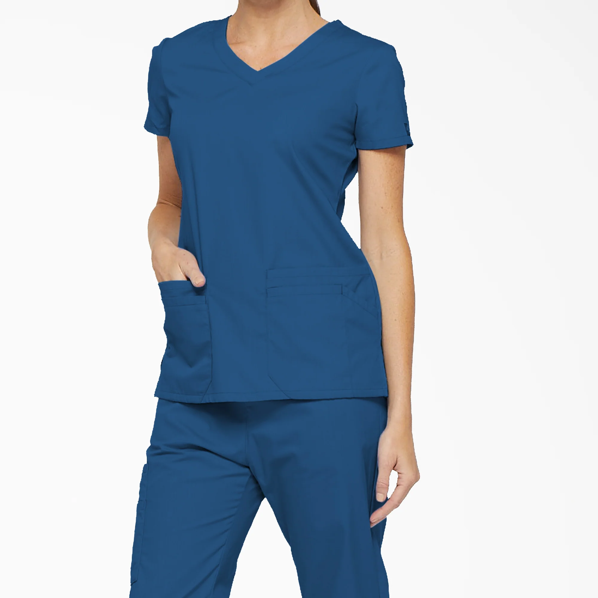 Women's EDS Signature V-Neck Scrub Top - Image 3