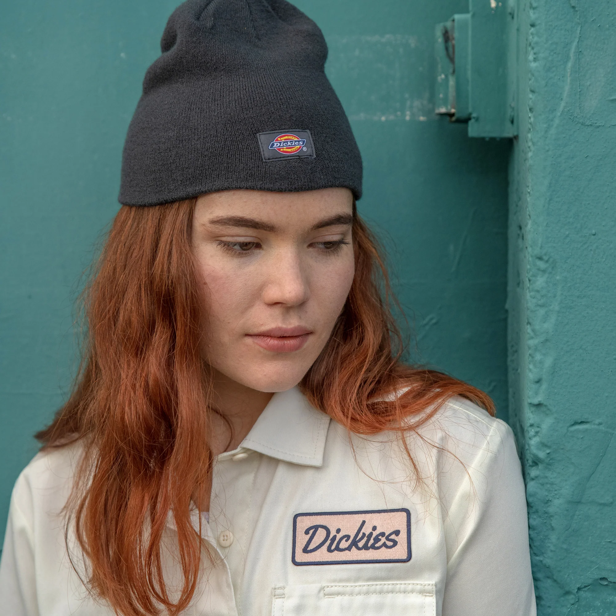 Women's Embroidered Patch Cropped Work Shirt - Image 6