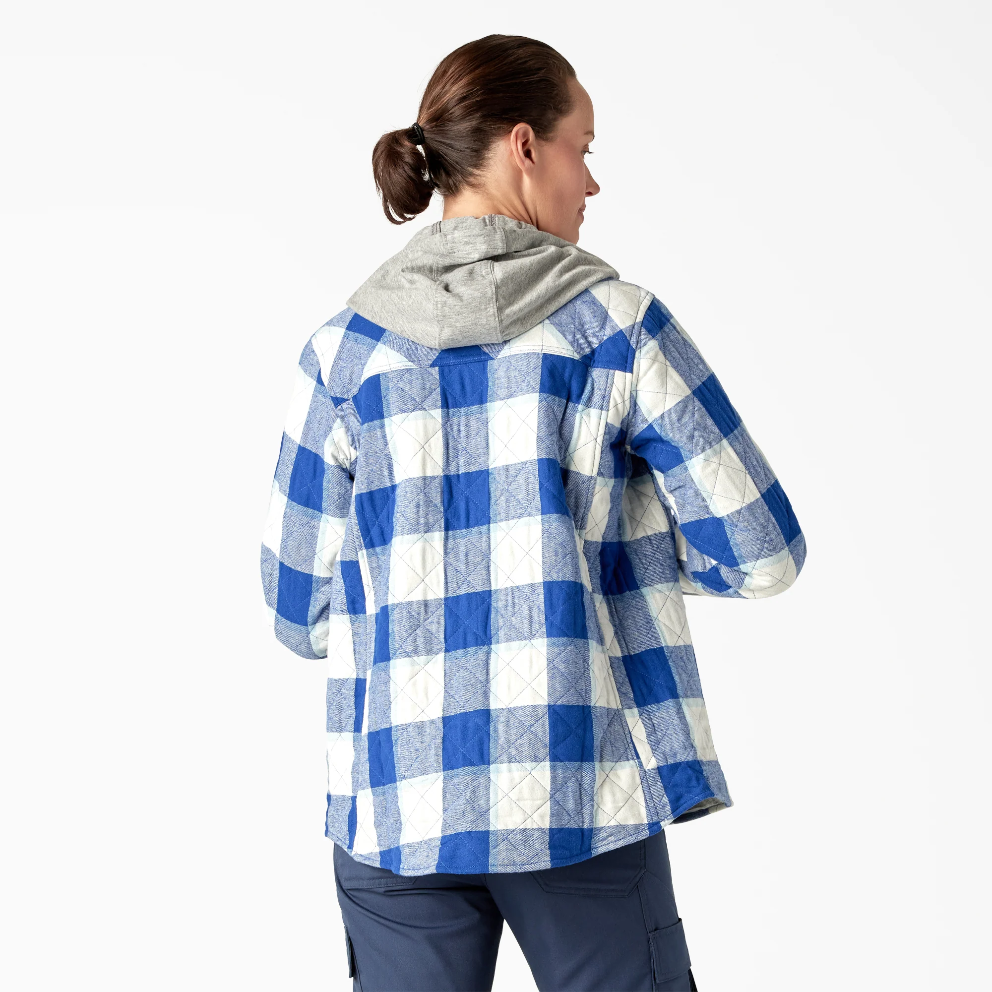 Women's Flannel Hooded Shirt Jacket - Image 2