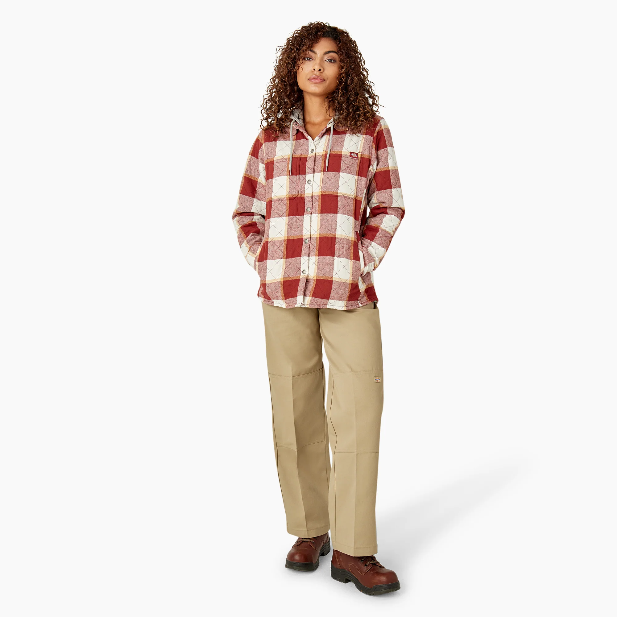 Women's Flannel Hooded Shirt Jacket - Image 5