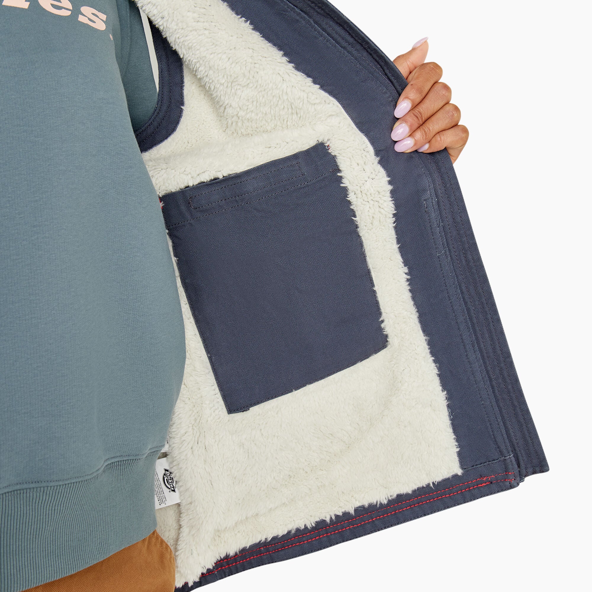 Women's Fleece Lined Duck Canvas Vest - Image 7