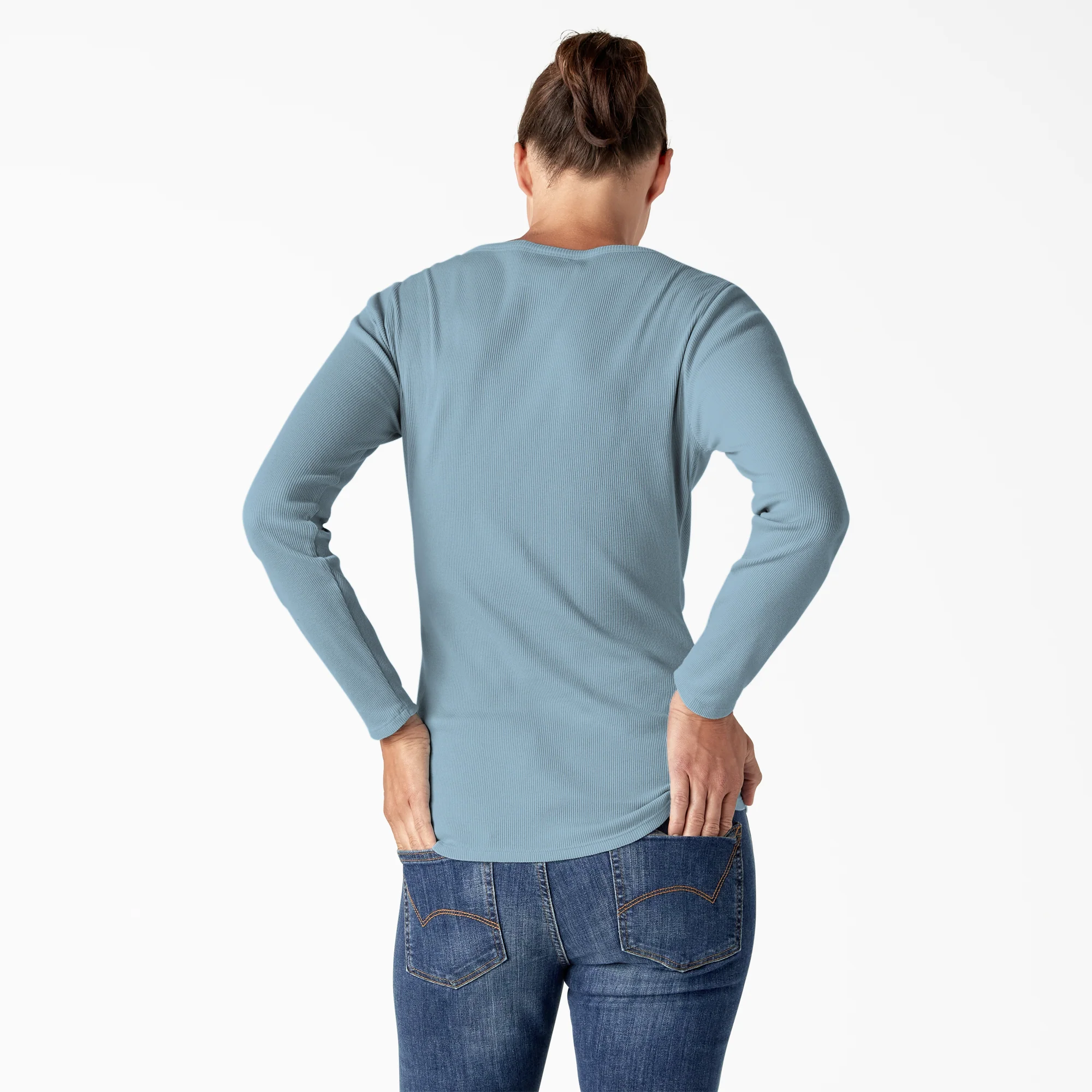 Women's Henley Long Sleeve Shirt - Image 2