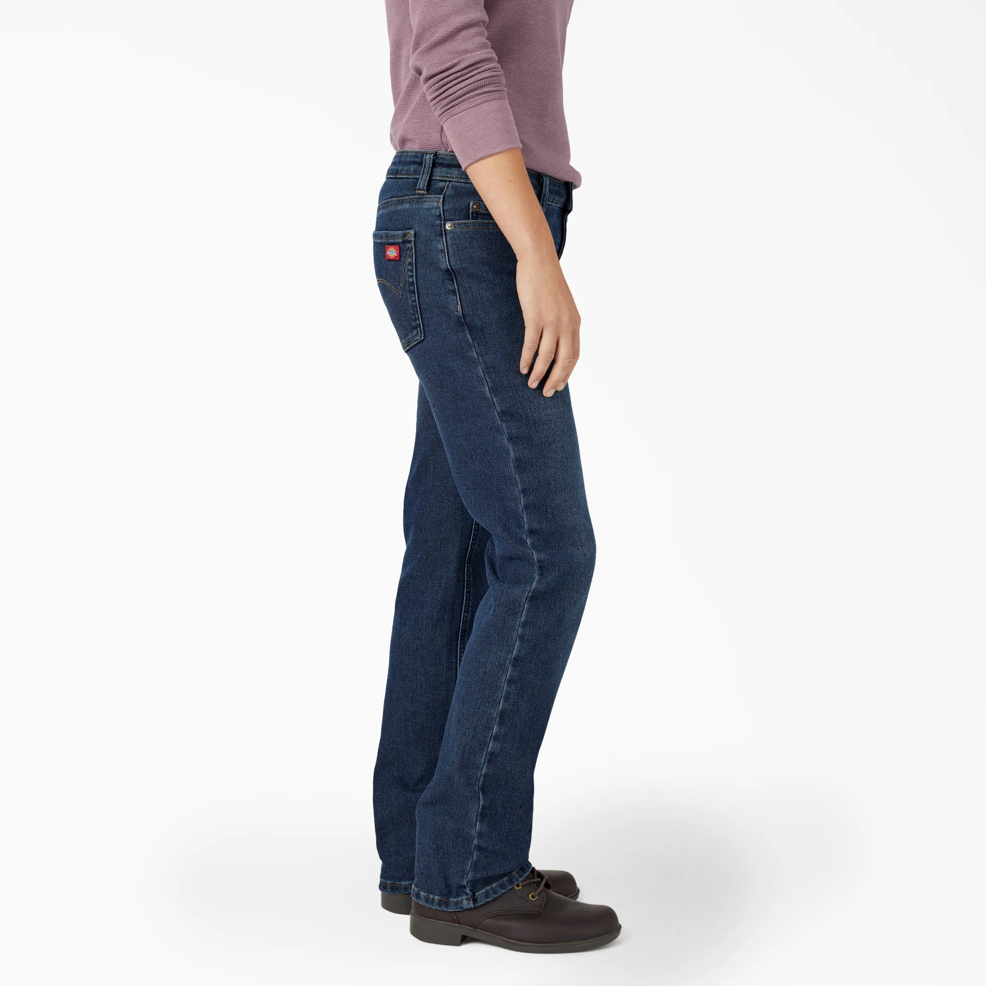 Women's Lined Relaxed Fit Jeans - Image 3