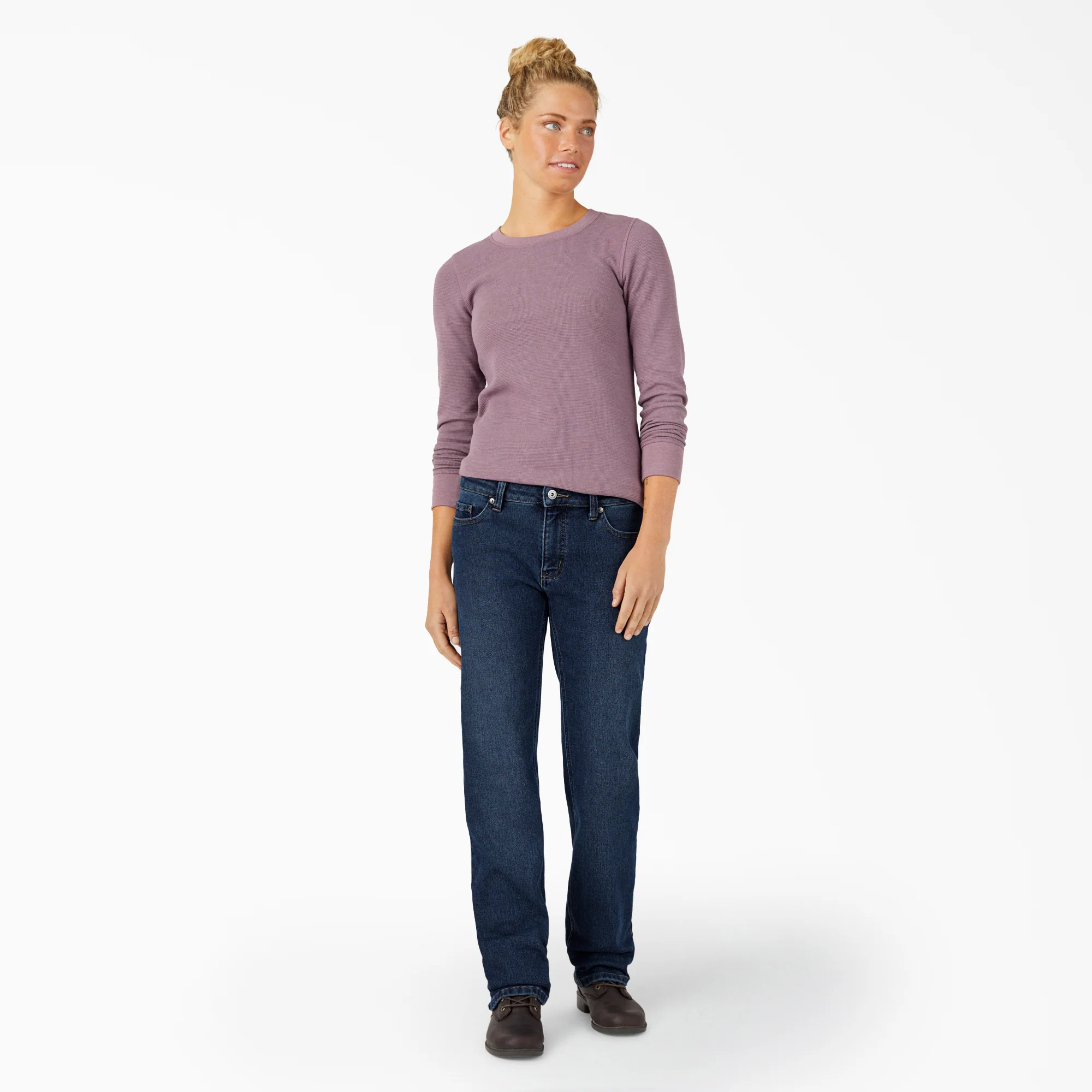 Women's Lined Relaxed Fit Jeans - Image 4