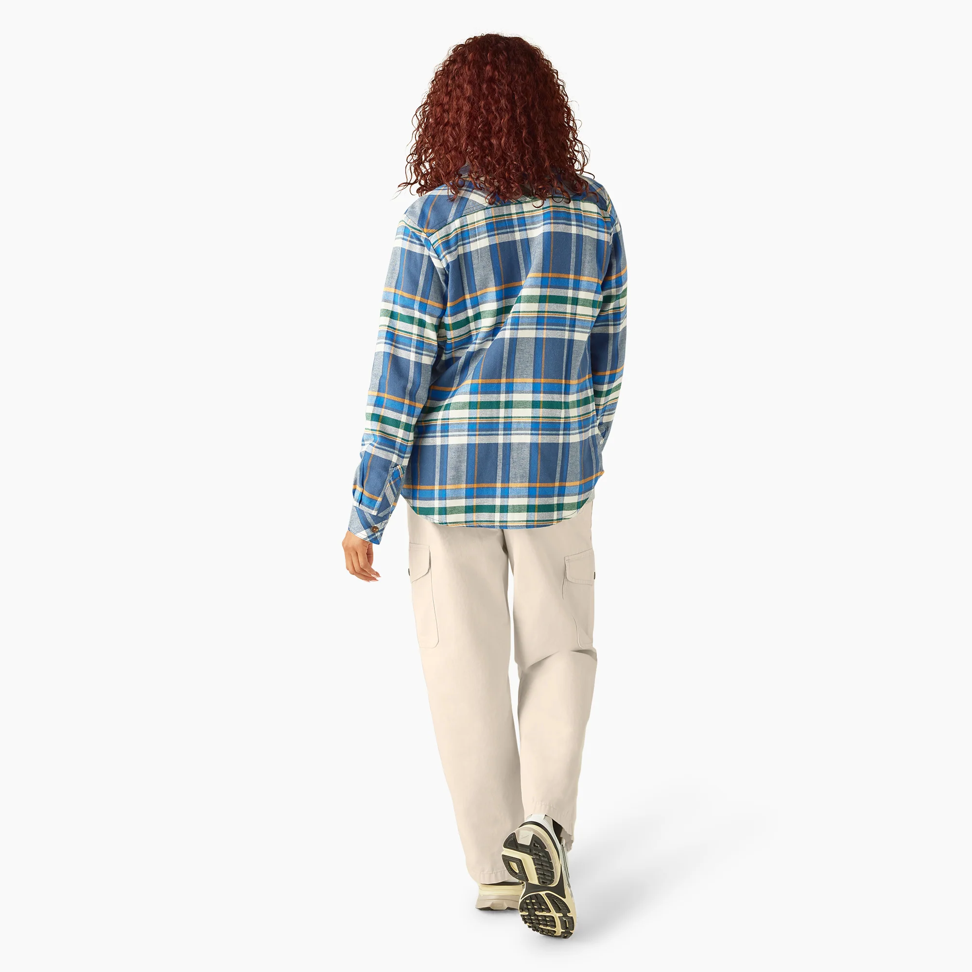 Women's Plaid Flannel Long Sleeve Shirt - Image 5