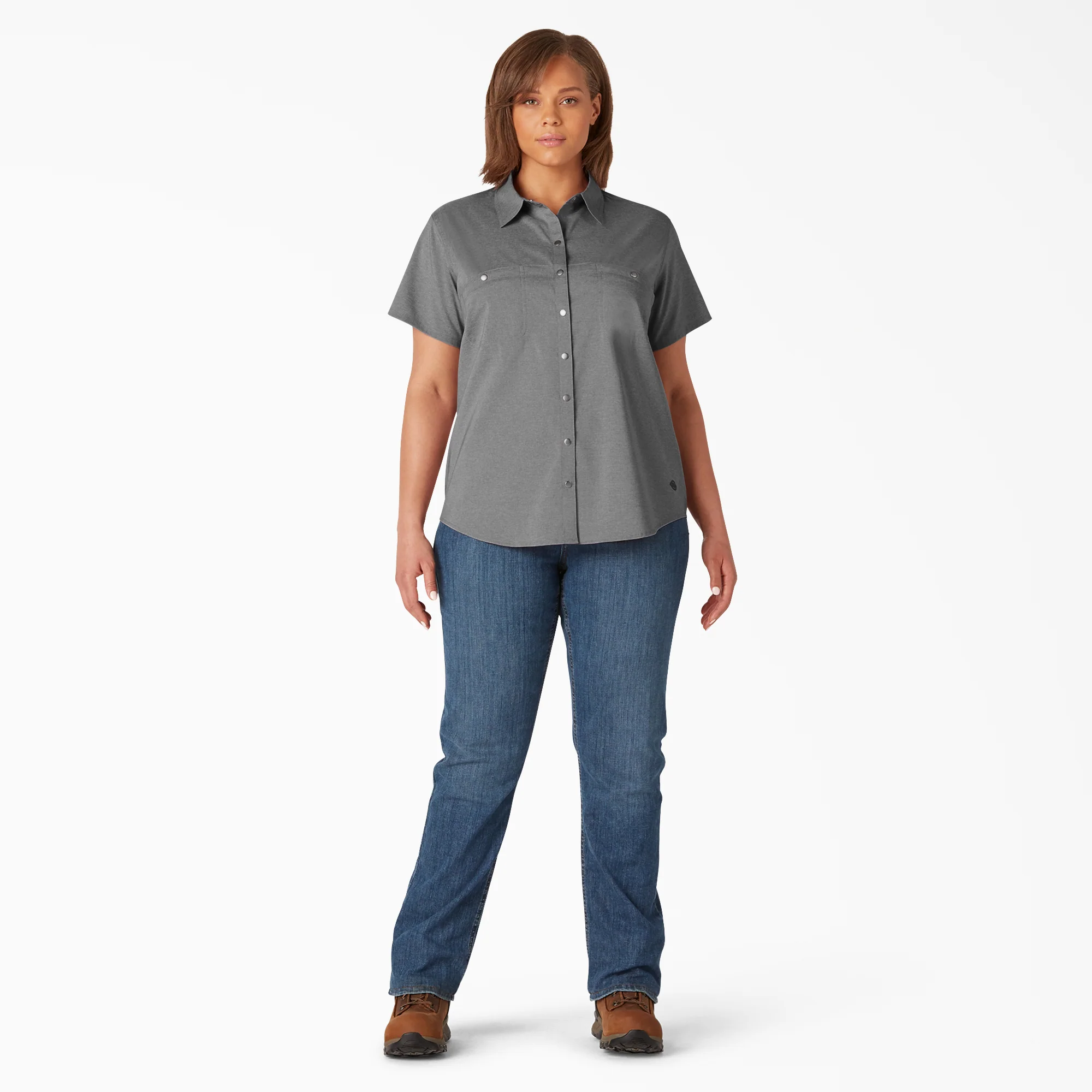 Women's Plus Cooling Short Sleeve Work Shirt - Image 4