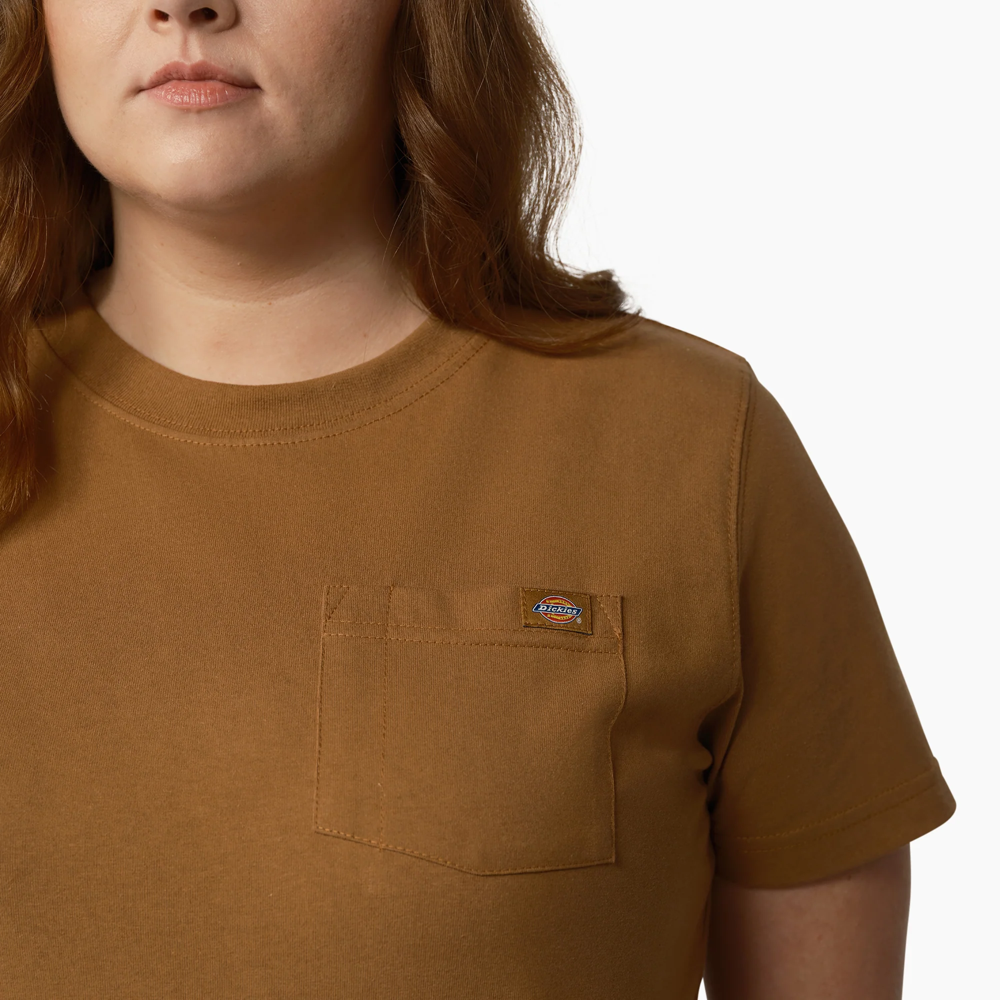Women's Plus Heavyweight Short Sleeve Pocket T-Shirt - Image 5