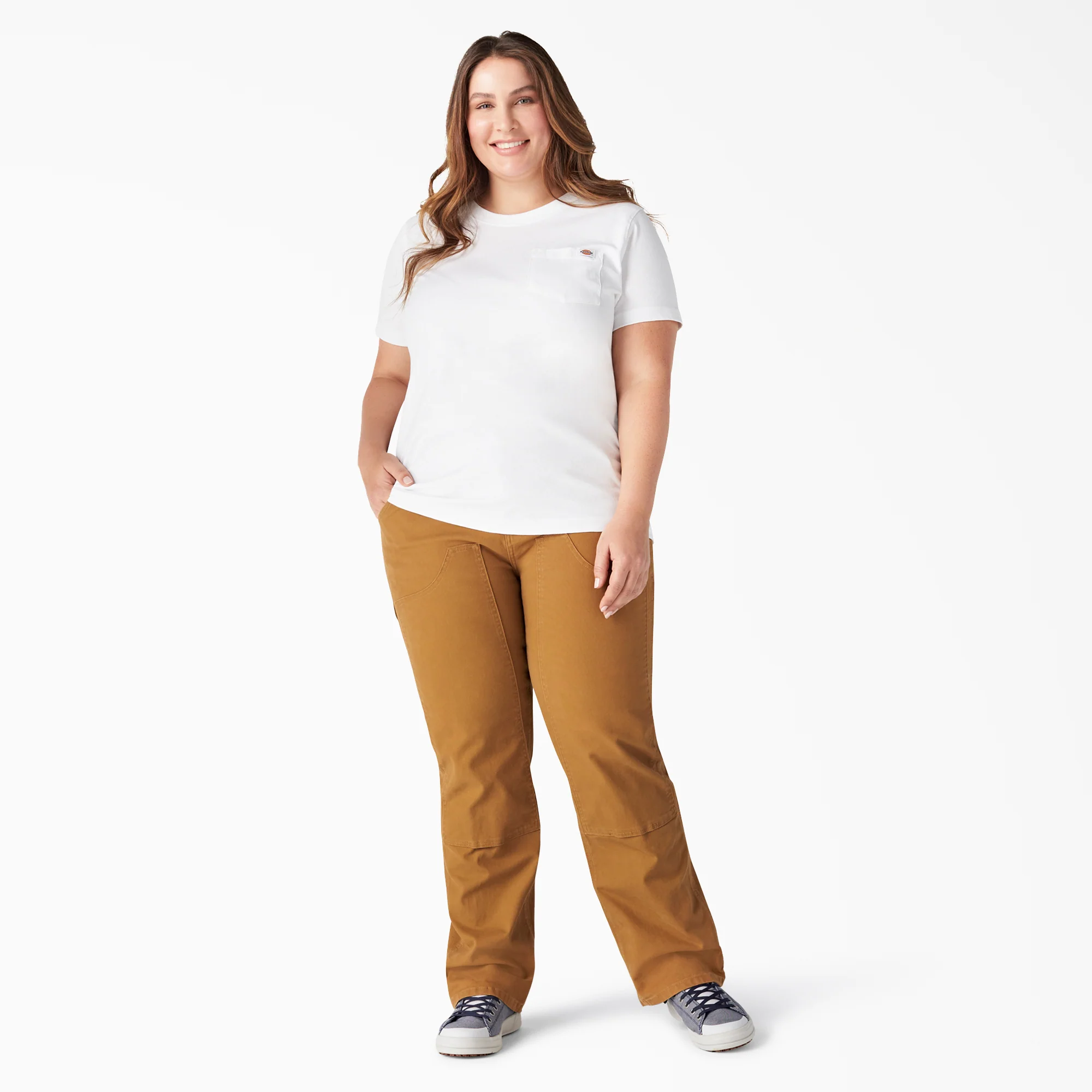 Women's Plus Heavyweight Short Sleeve Pocket T-Shirt - Image 3