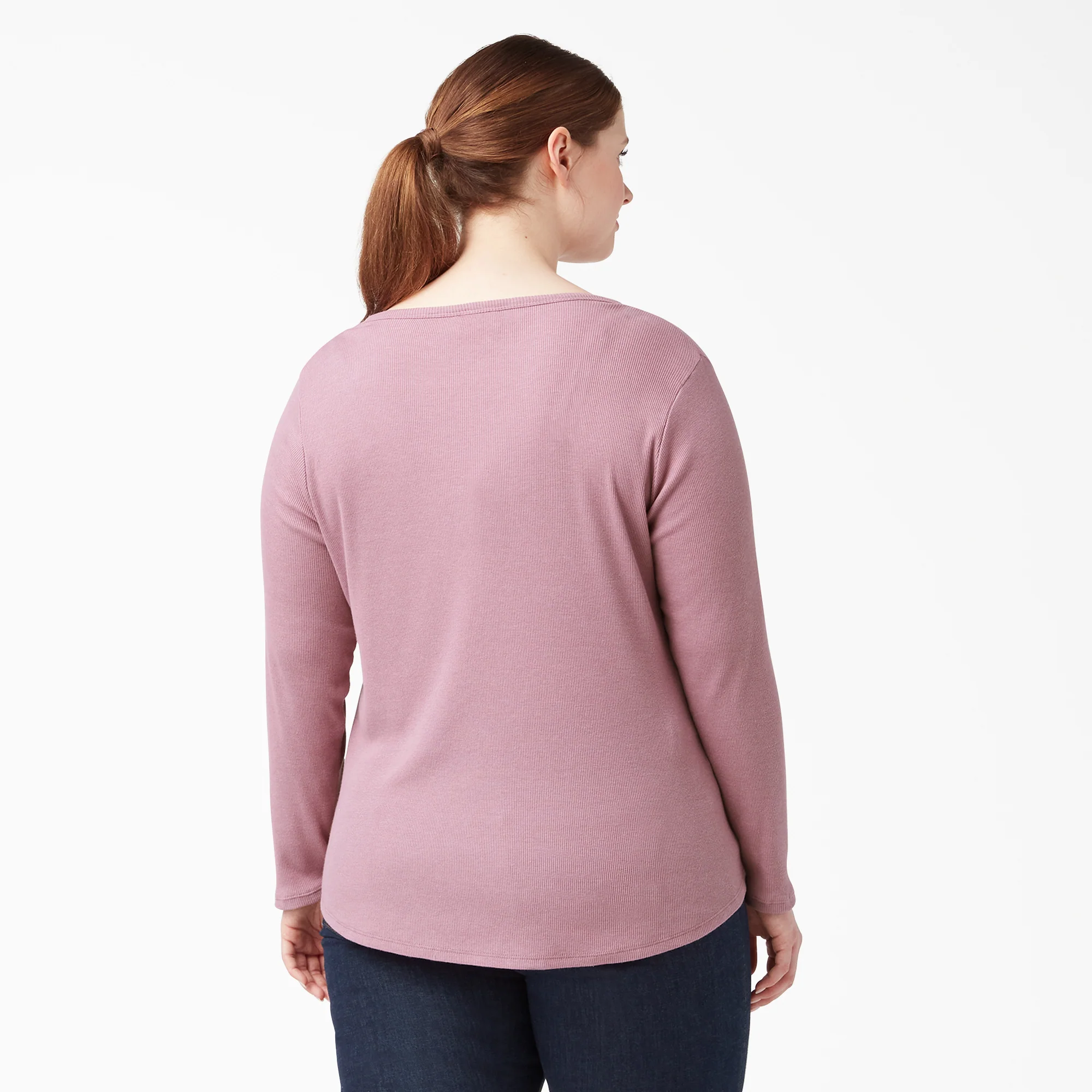 Women's Plus Henley Long Sleeve Shirt - Image 2