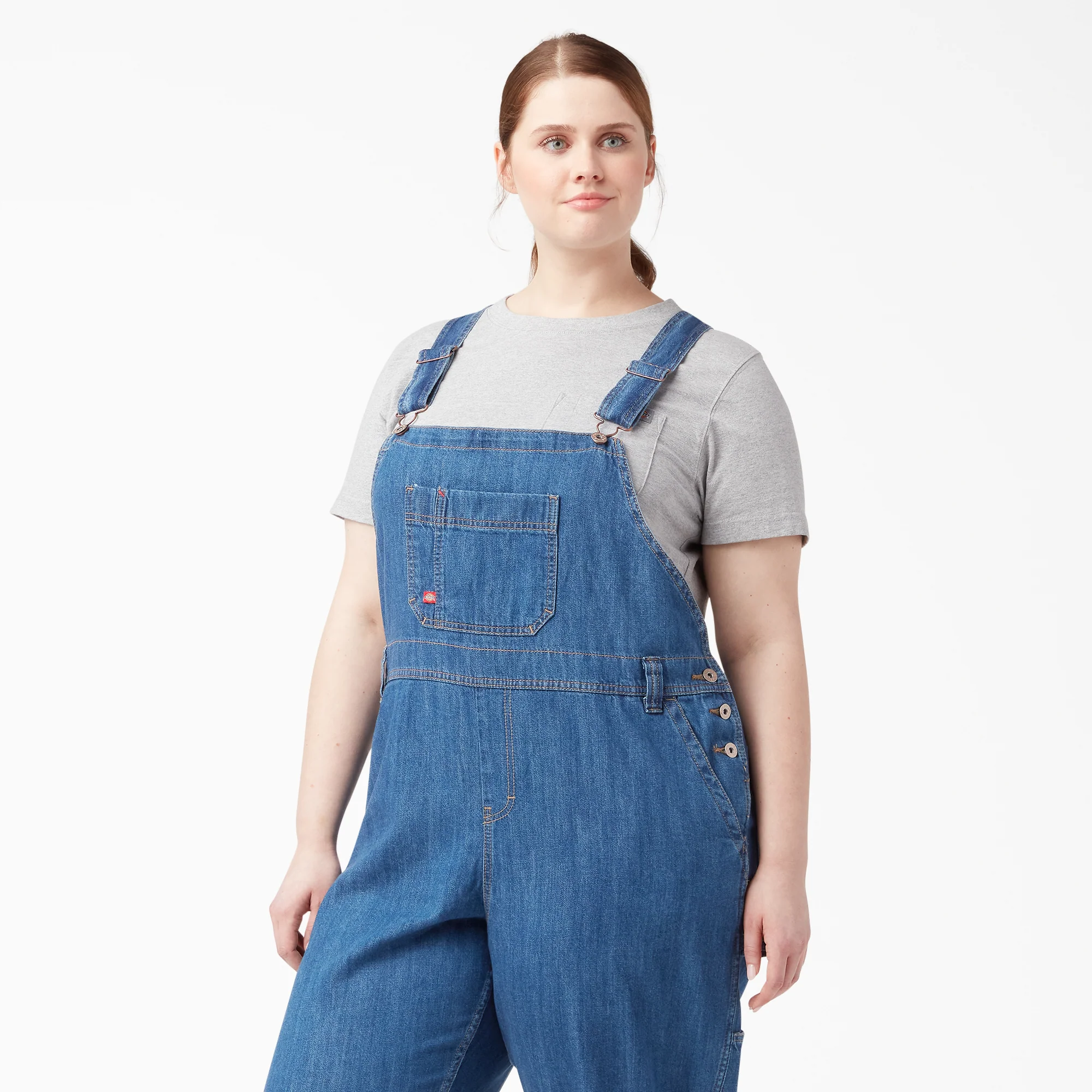 Women's Plus Relaxed Fit Bib Overalls - Image 4