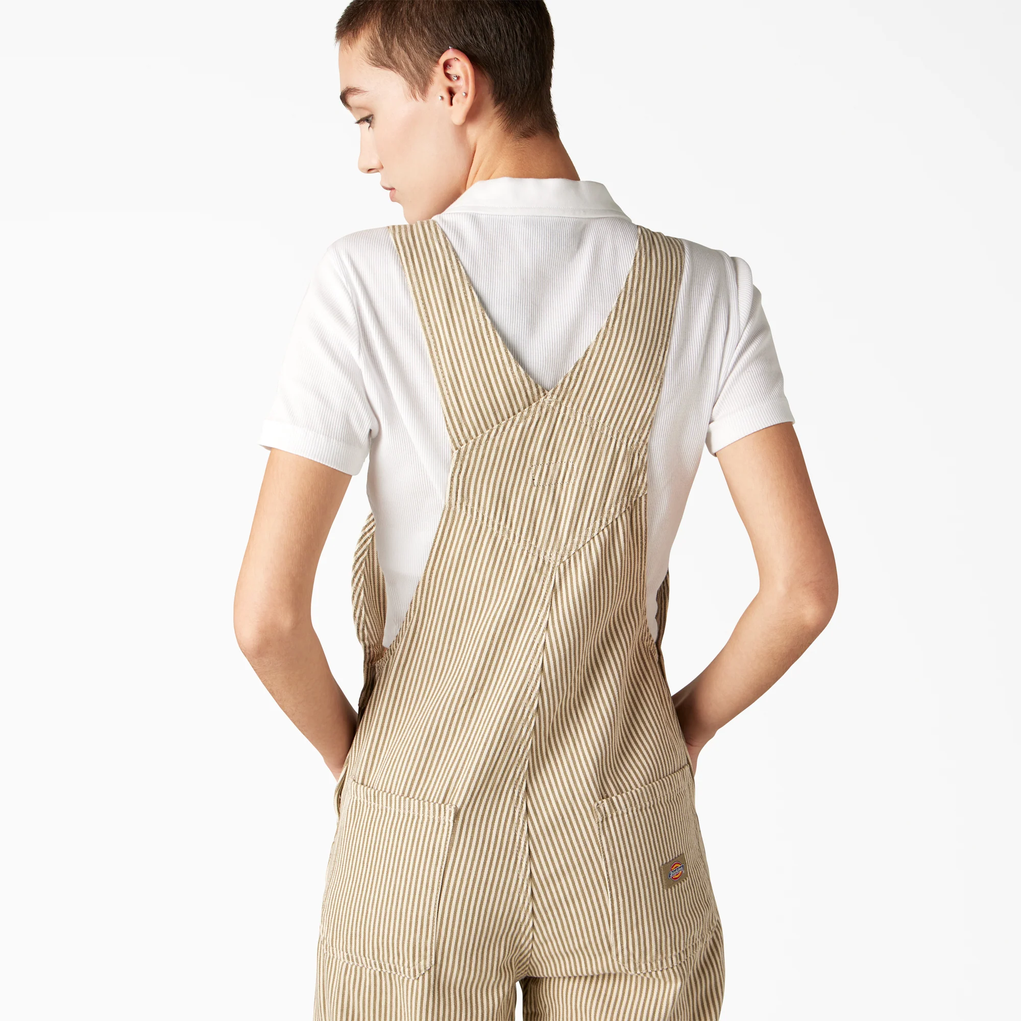 Women's Regular Fit Hickory Stripe Bib Overalls - Image 8