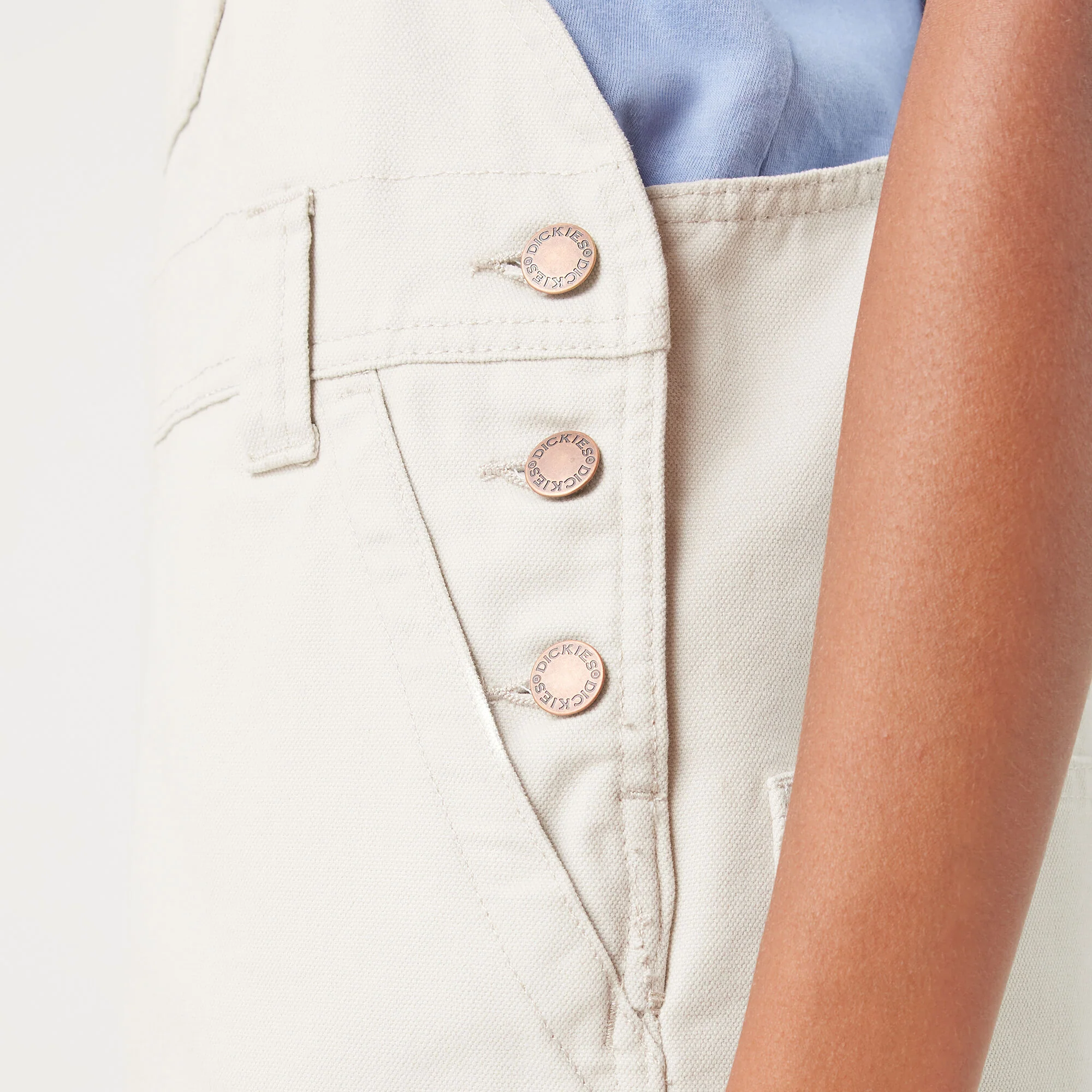 Women's Relaxed Fit Bib Shortalls, 7" - Image 8
