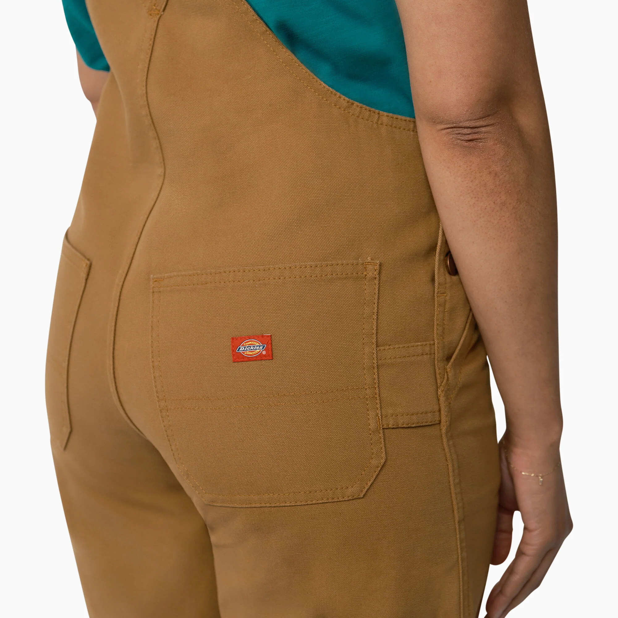 Women's Relaxed Fit Bib Shortalls, 7" - Image 5