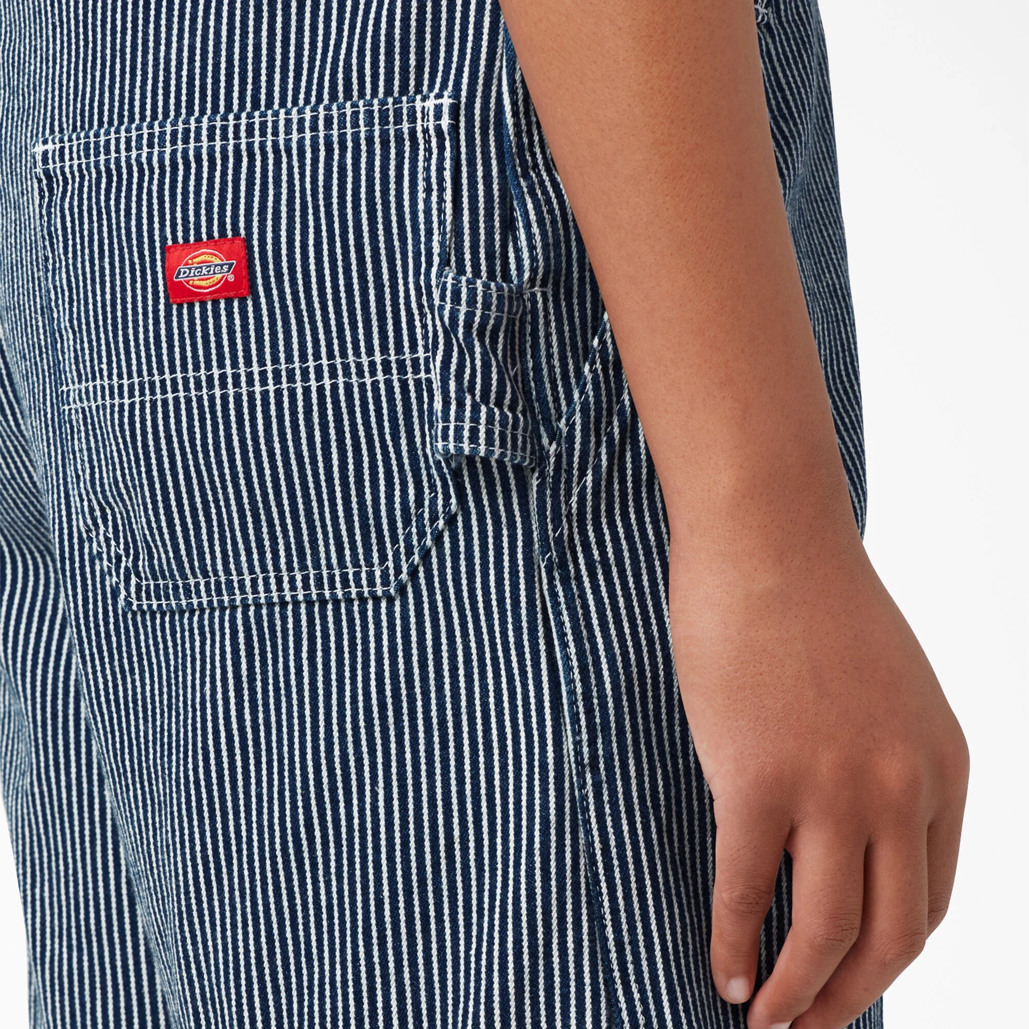Women's Relaxed Fit Bib Shortalls, 7" - Image 7