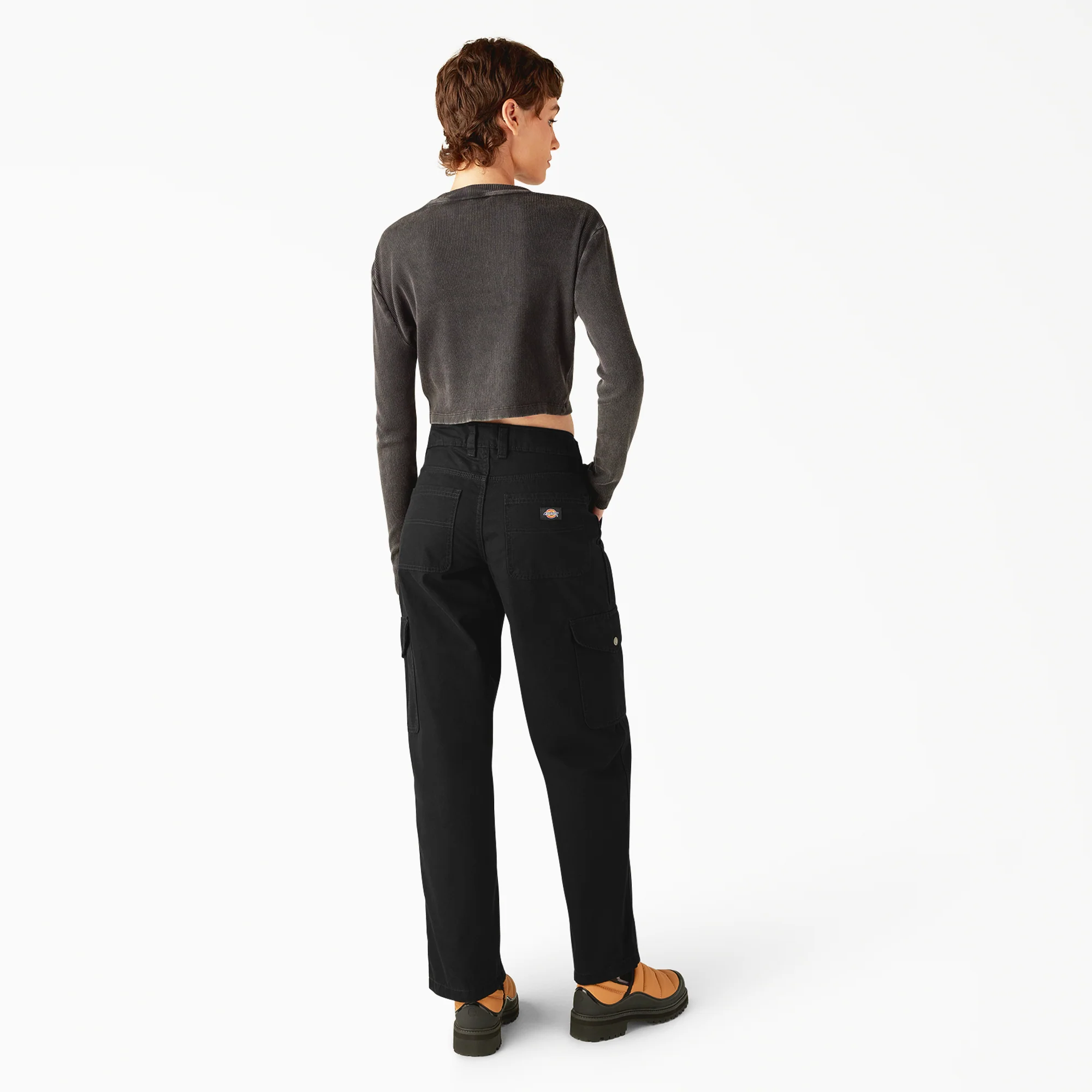 Women's Relaxed Fit Duck Canvas Cargo Pants - Image 6