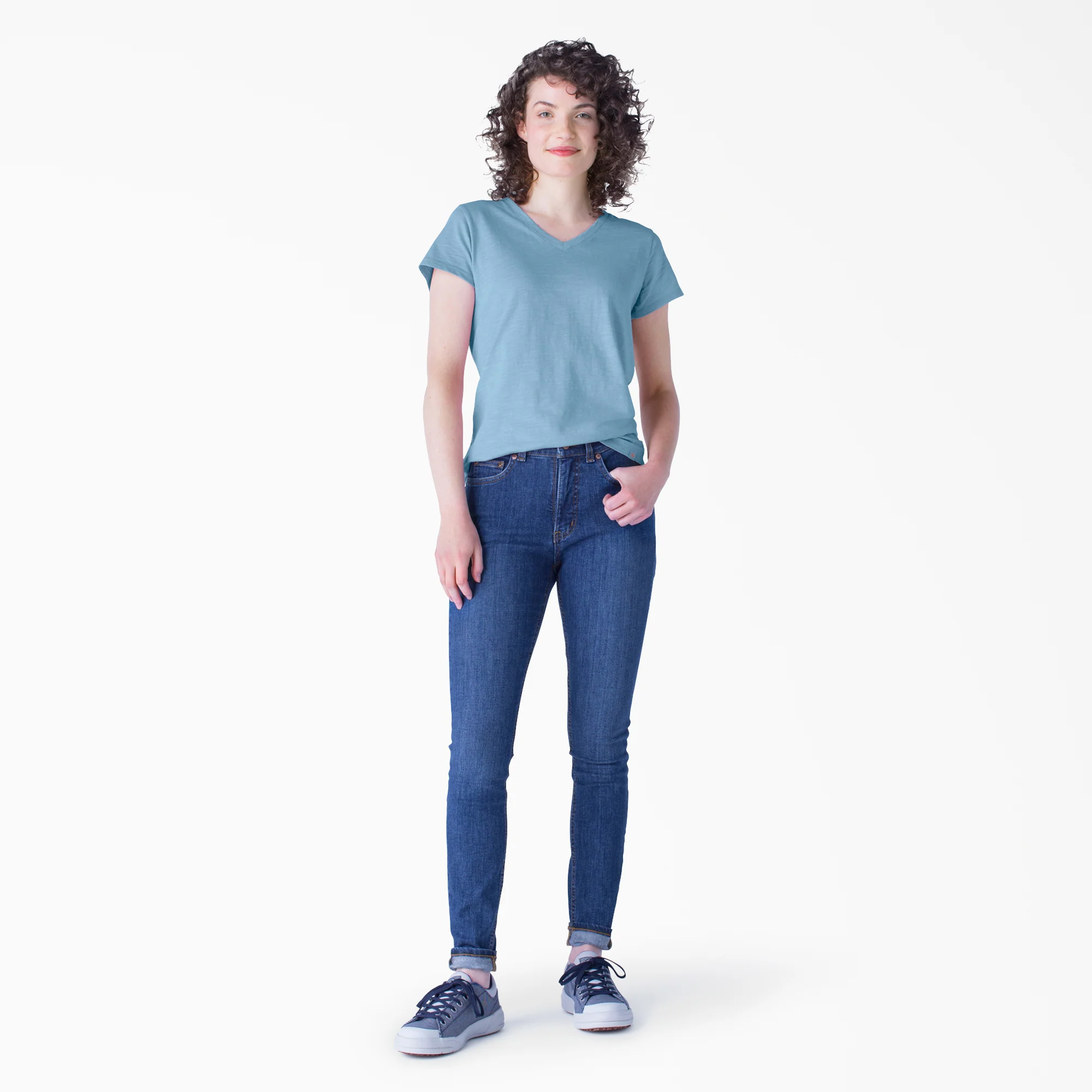 Women's Short Sleeve V-Neck T-Shirt - Image 3