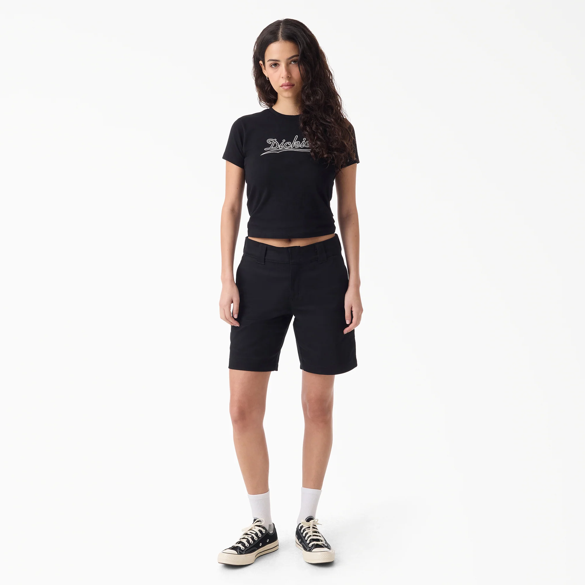 Women's Super Flex Flat Front Shorts, 9" - Image 4