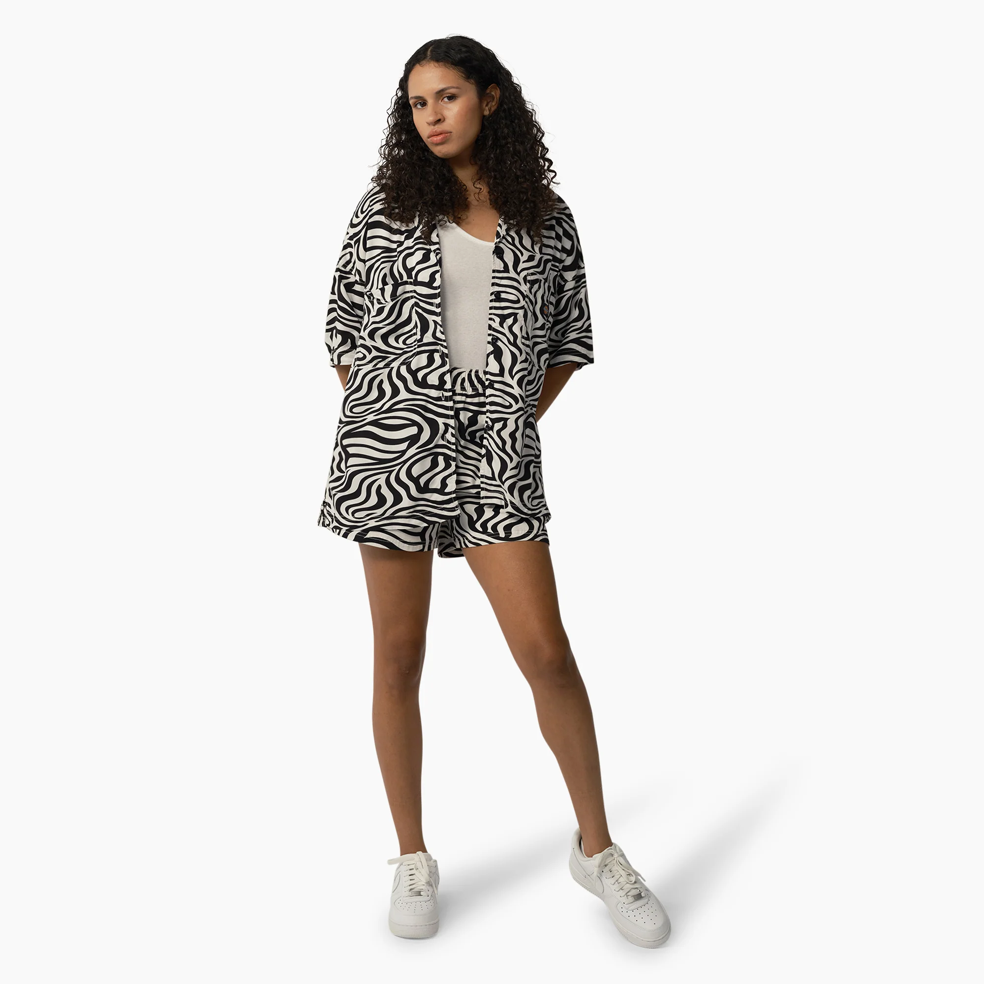 Women's Zebra Print Work Shirt - Image 4
